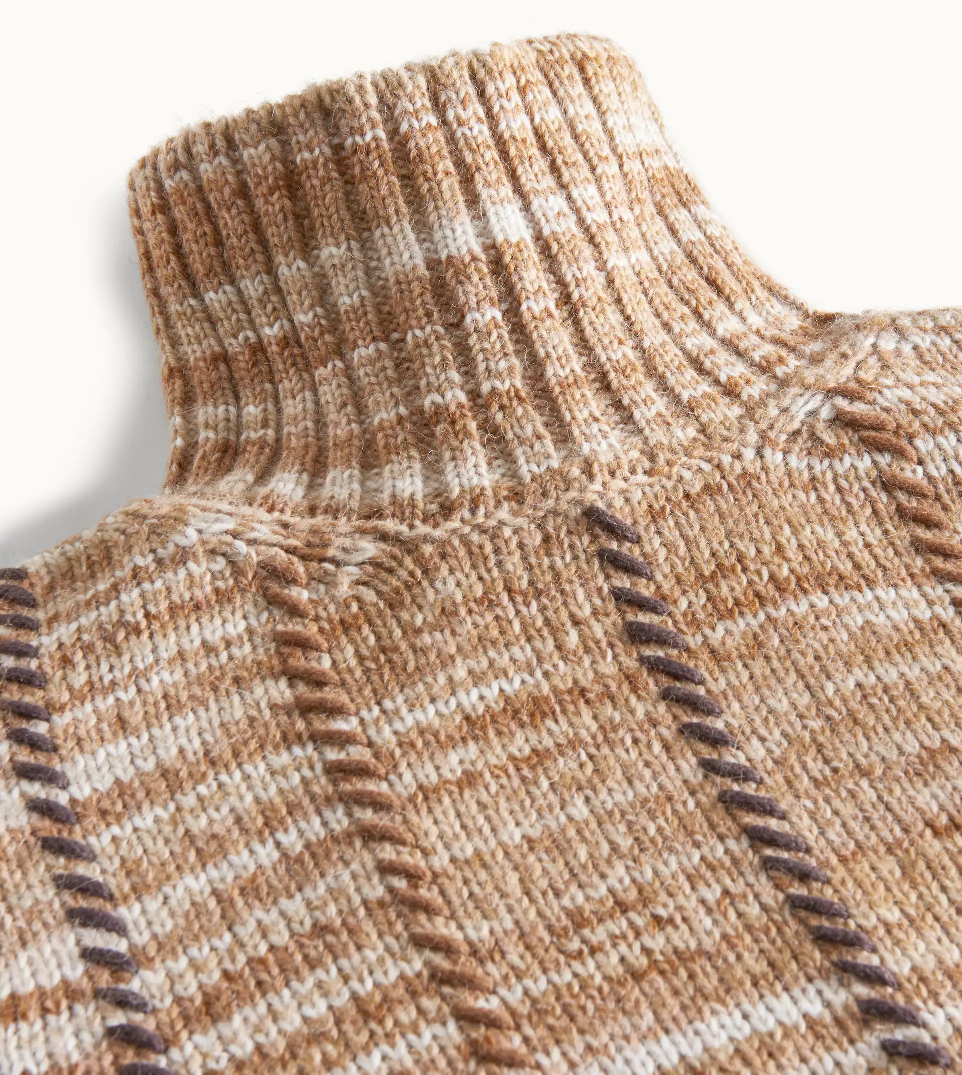 POLO NECK JUMPER - BEIGE - 3