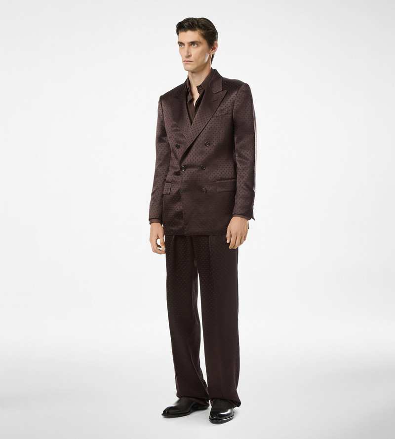 CREPE SATIN POLKA DOT JACQUARD JACKET 3