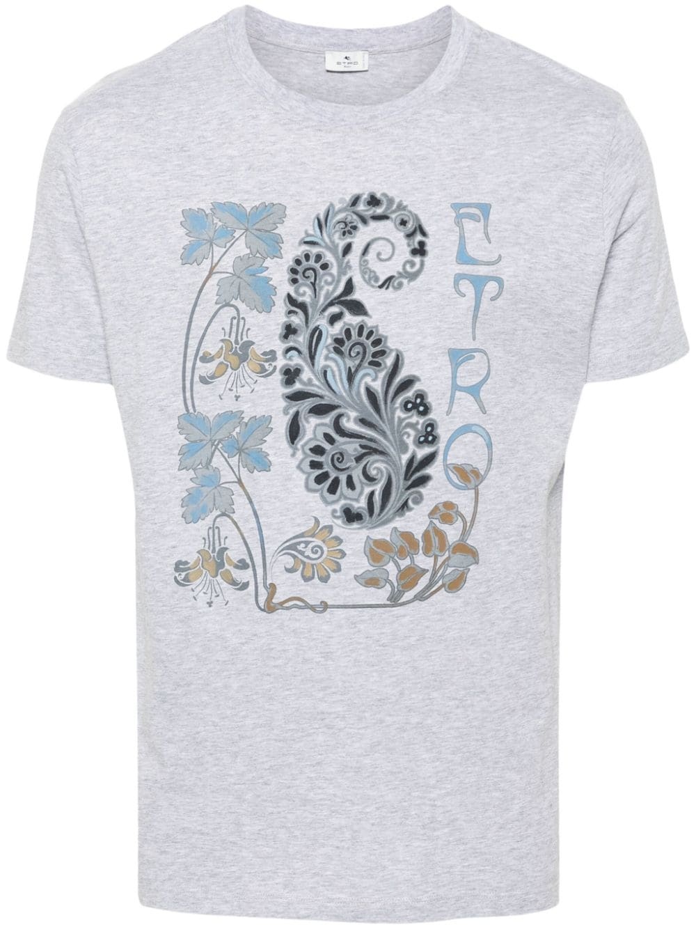 foliage-print T-shirt - 1