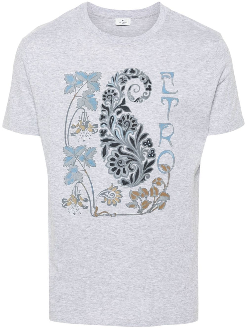 foliage-print T-shirt 1