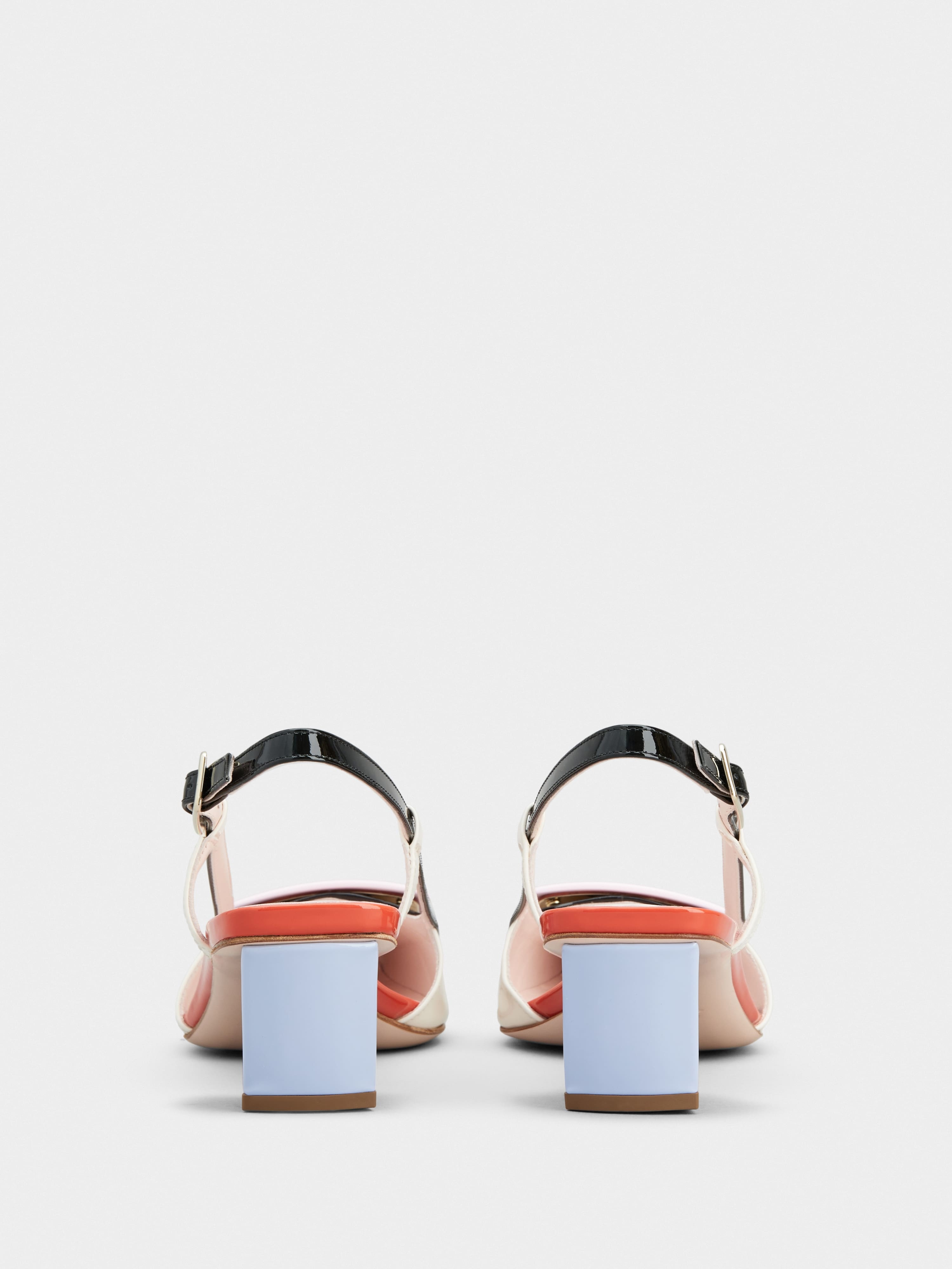Belle Vivier Covered Buckle Slingback Pumps in Patent Leather - 5