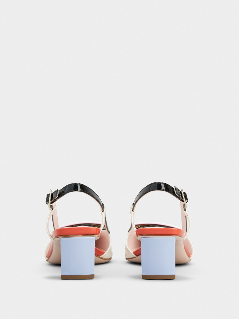 Roger Vivier Belle Vivier Covered Buckle Slingback Pumps in Patent Leather outlook