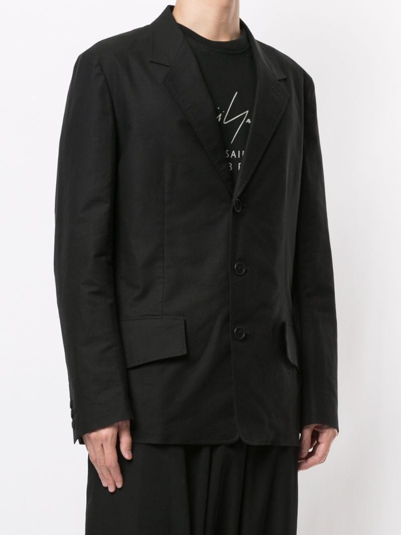 single-breasted wool blazer - 6