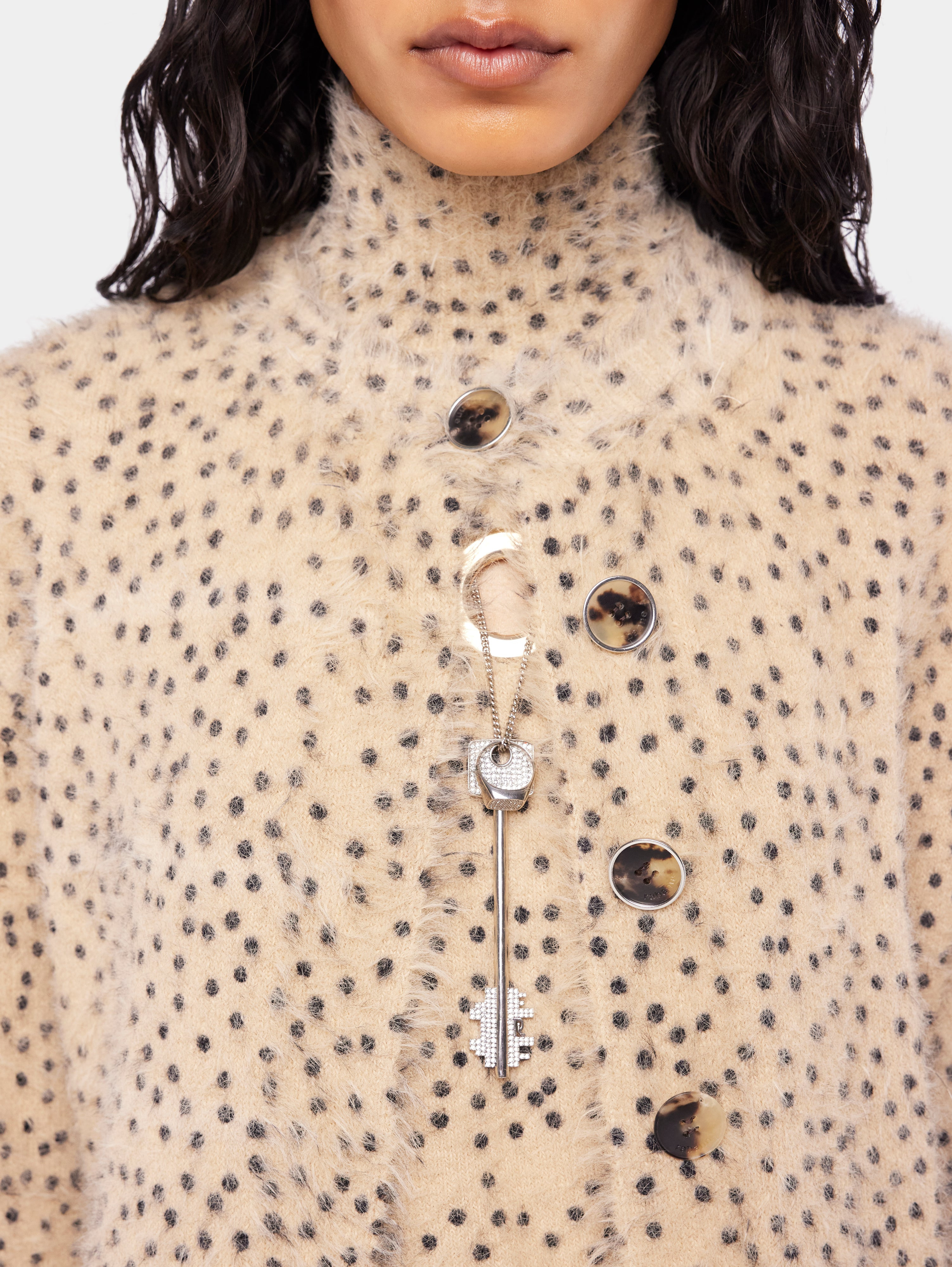 CARDIGAN IN BRUSHED KNIT - 5