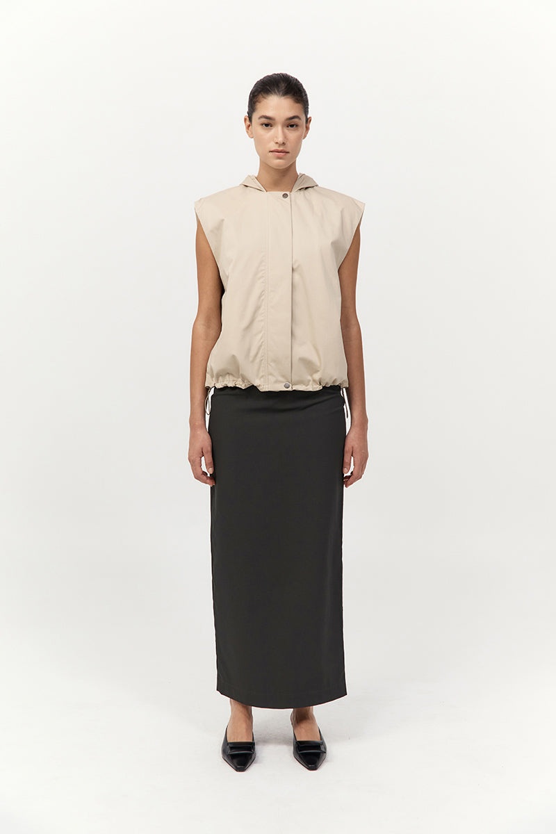 Minimal Column Skirt - Black Olive - 4