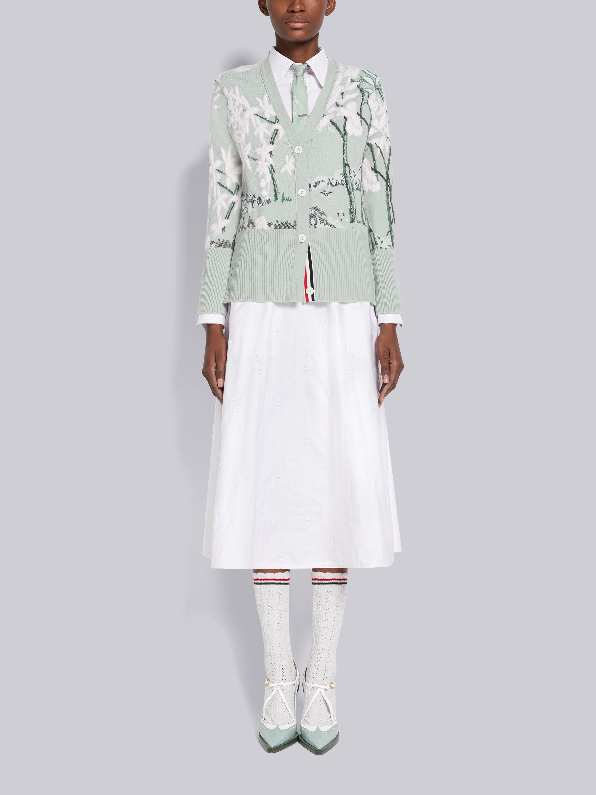 University Stripe Oxford A-Line Lobster Shirtdress - 4