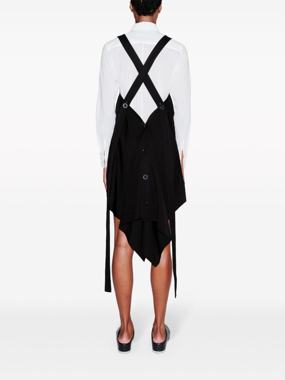 asymmetric apron top - 4