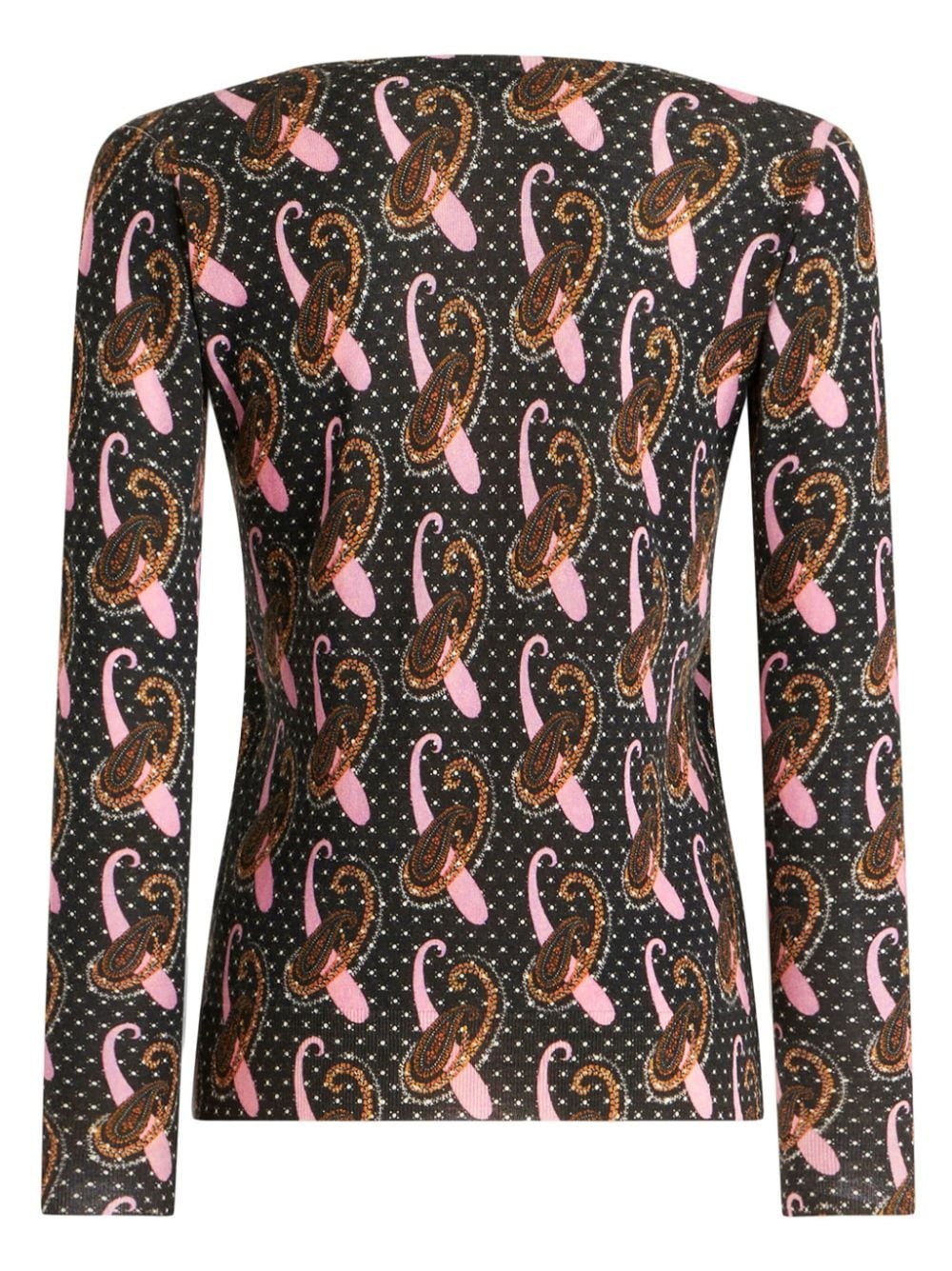 paisley-print virgin wool top - 6