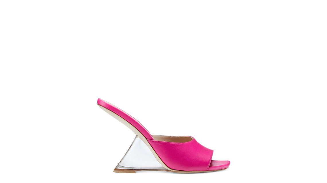 REBEL LUCITE SLIDE SANDAL - 1