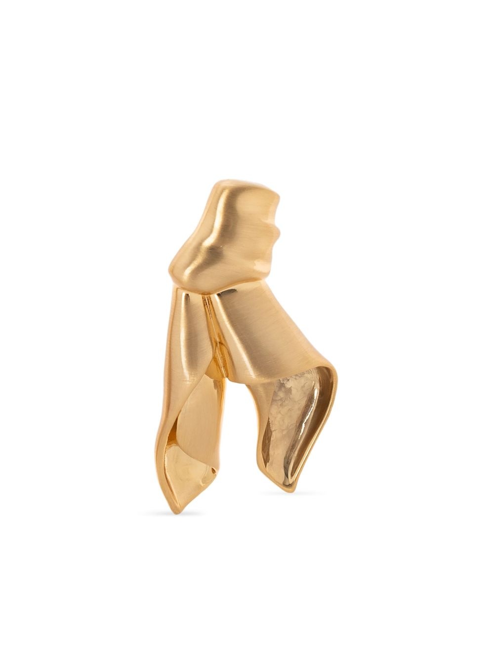 brass clip-on earrings - 4