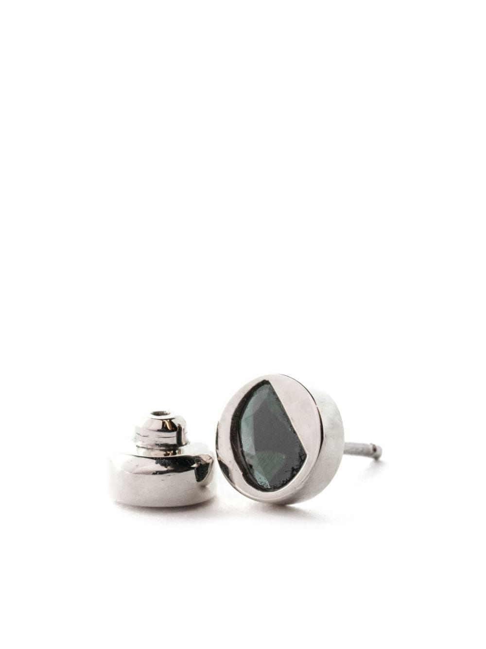 diamond polished-finish stud earring - 2