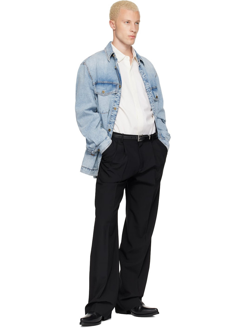 Balmain Blue Faded Denim Shirt outlook