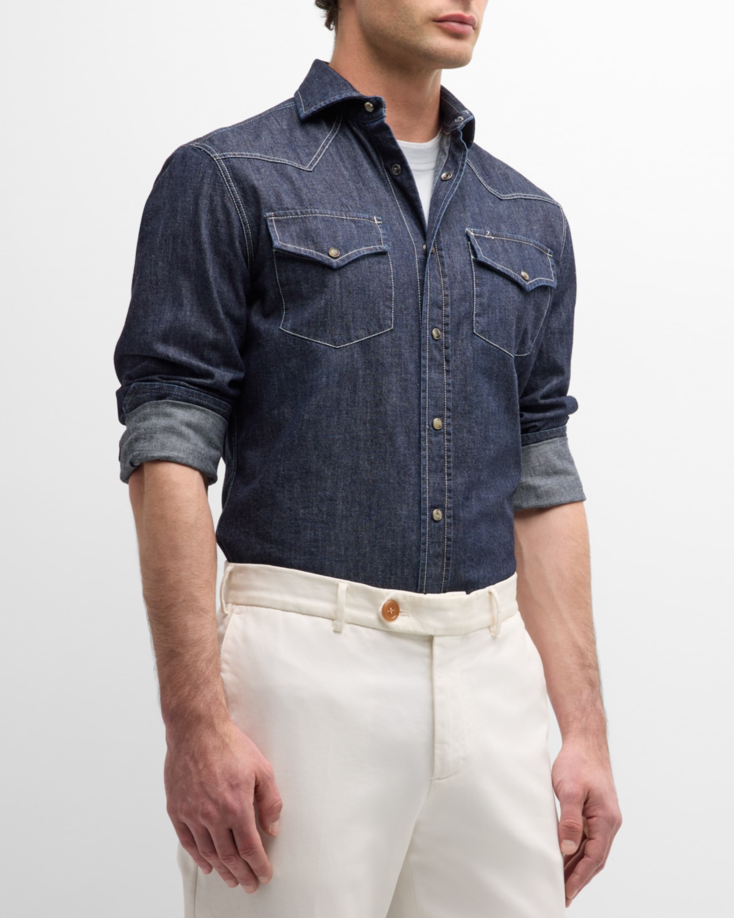 Men's Denim Western Snap-Front Shirt - 2