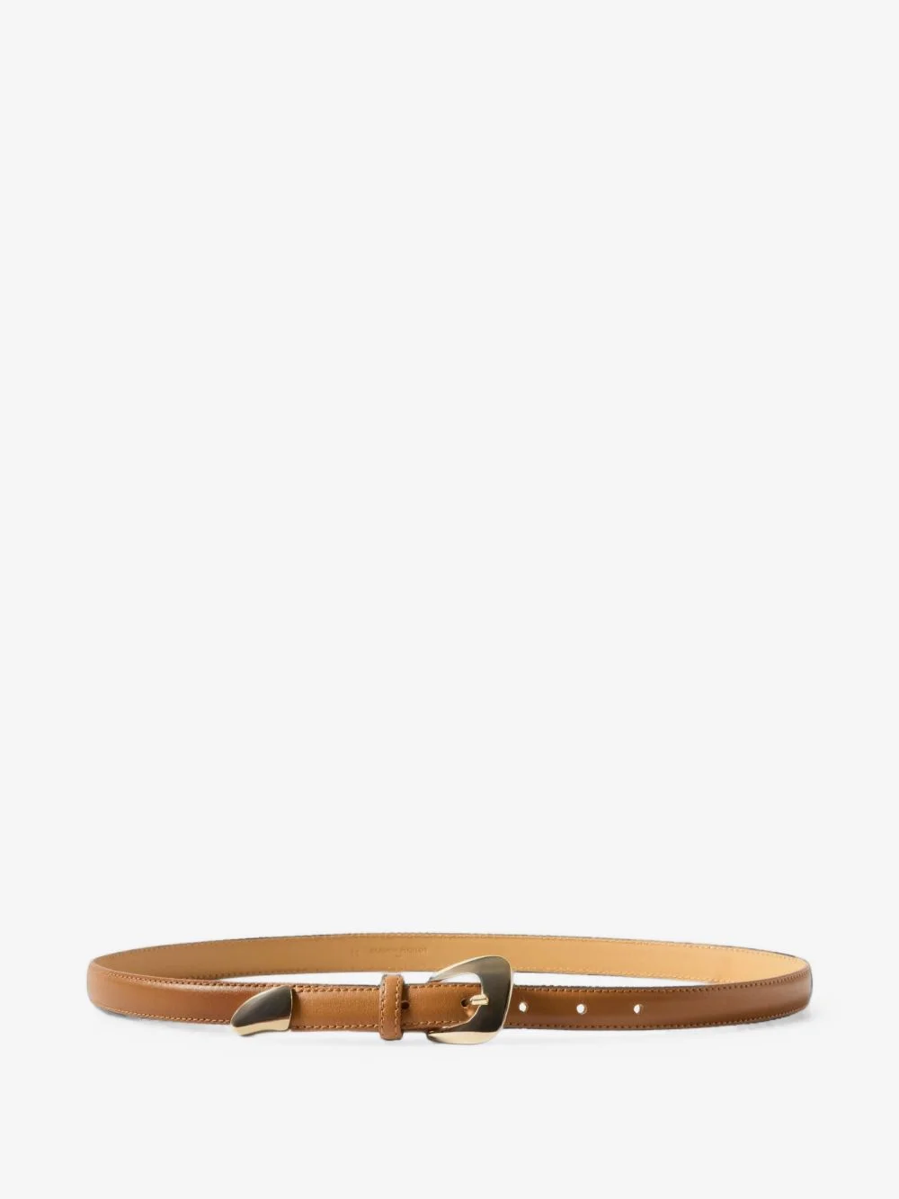 buckle-fastening leather belt - 1