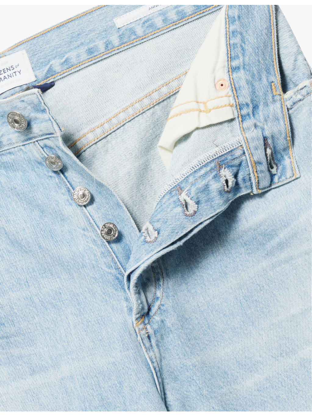 Annina faded-wash wide-leg mid-rise denim jeans - 6