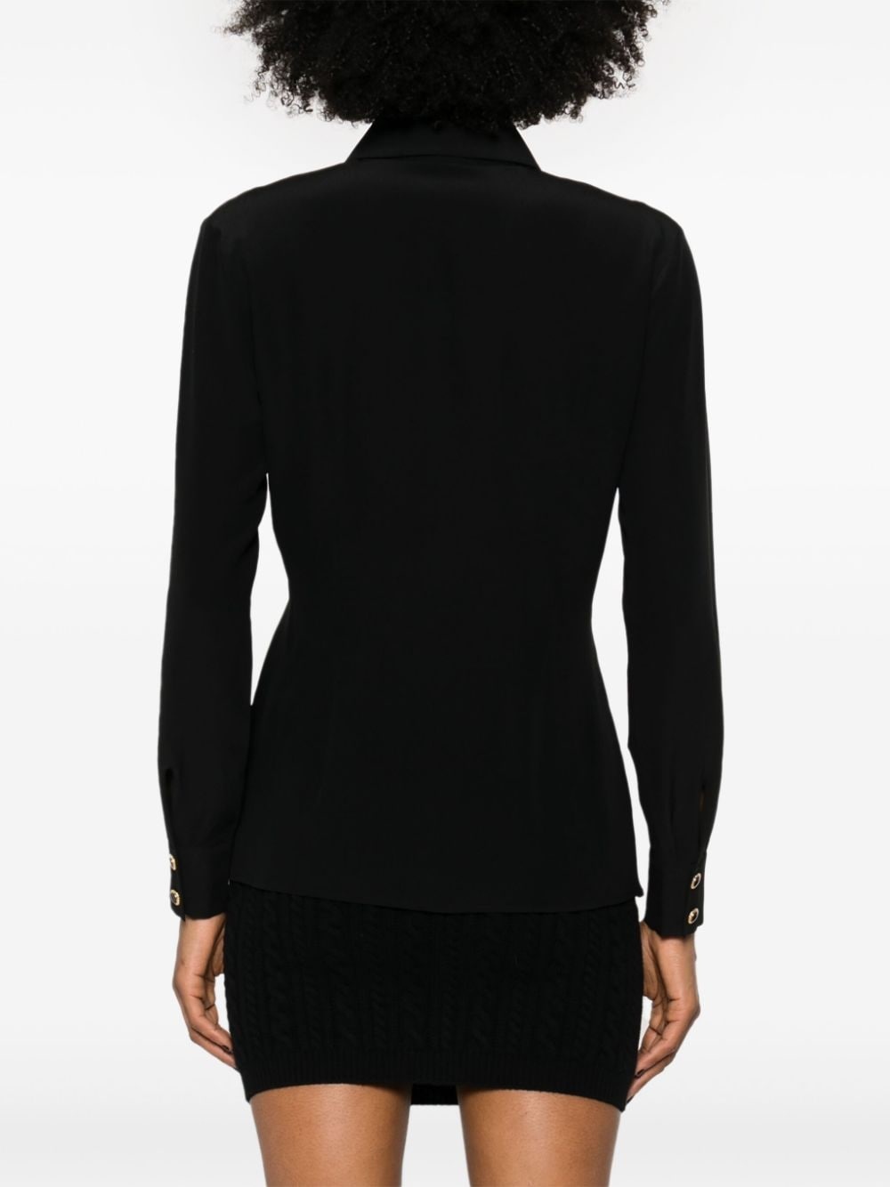long-sleeve silk shirt - 4