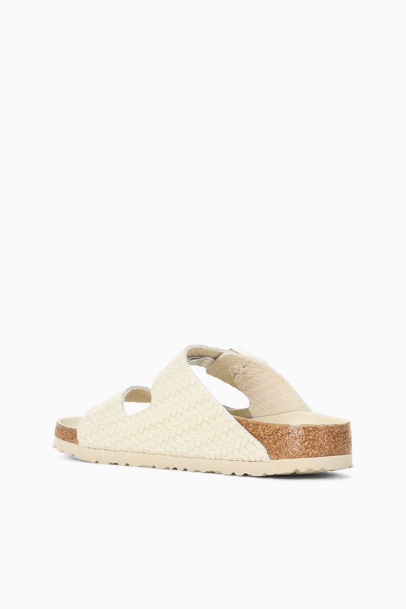 STAUD BIRKENSTOCK ARIZONA WOVEN EMBOSSED SANDAL ECRU 5