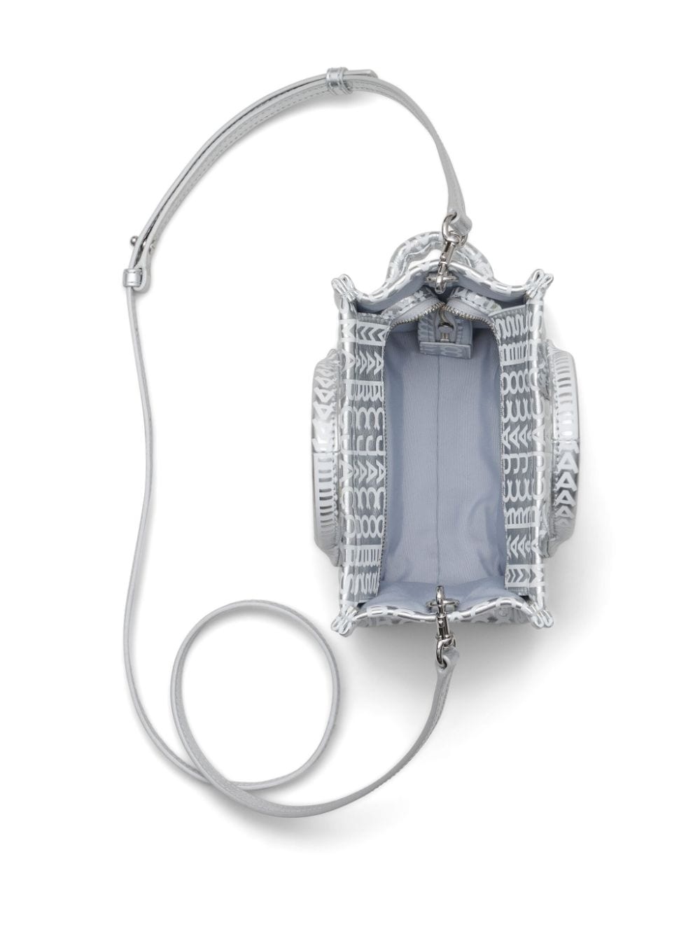 The Micro Monogram metallic tote bag - 6