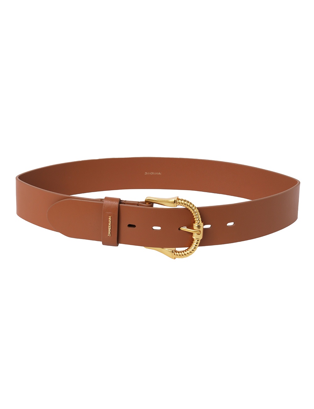 TWISTED BUCKLE LEATHER BELT 40 - 1