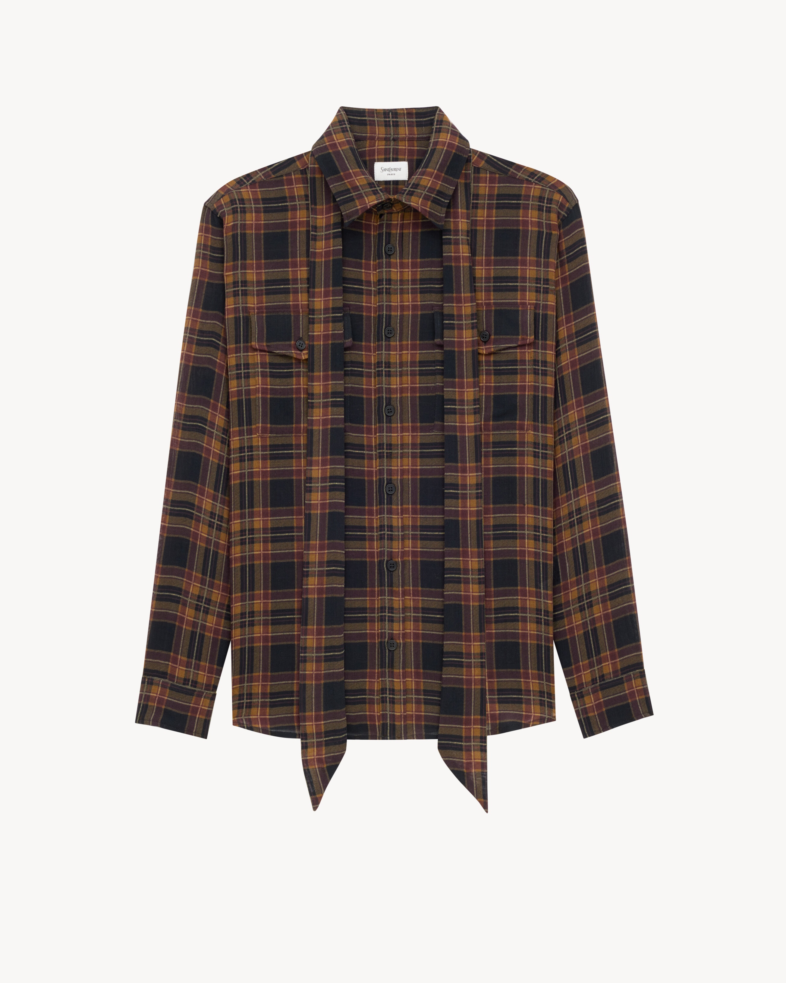 CASSANDRE LAVALLIÈRE SHIRT IN WOOL TARTAN - 3