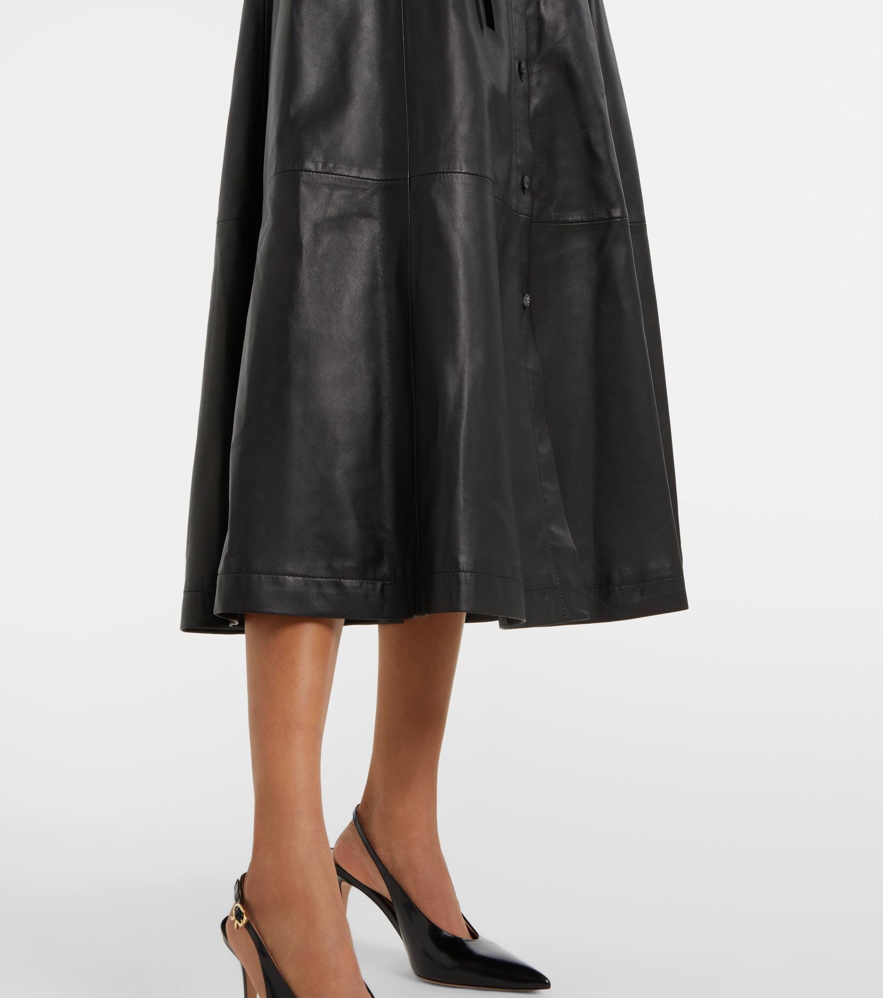Kiera leather shirt dress - 5