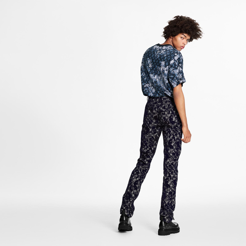 Monogram Flock Seasonal Slim Denim Jeans 4