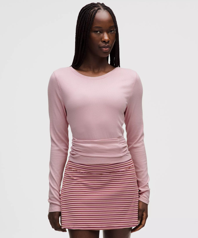 Front-to-Back Wrap-Waist Long-Sleeve Shirt 6