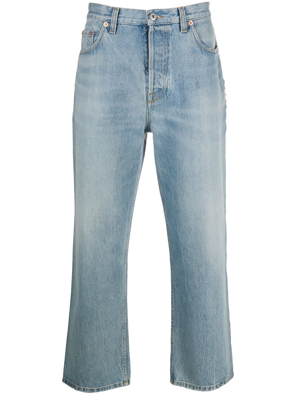 cropped ankle grazer jeans - 1