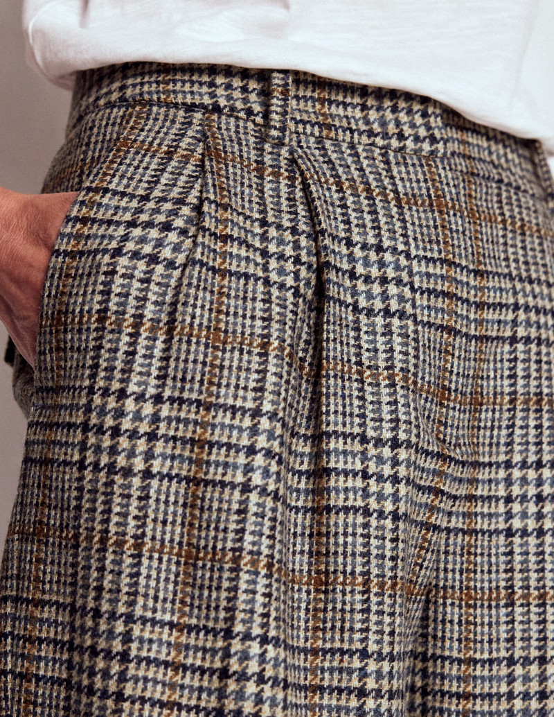 Bloomsbury Wool Pants-Blue and Grey Prince of Wales 6