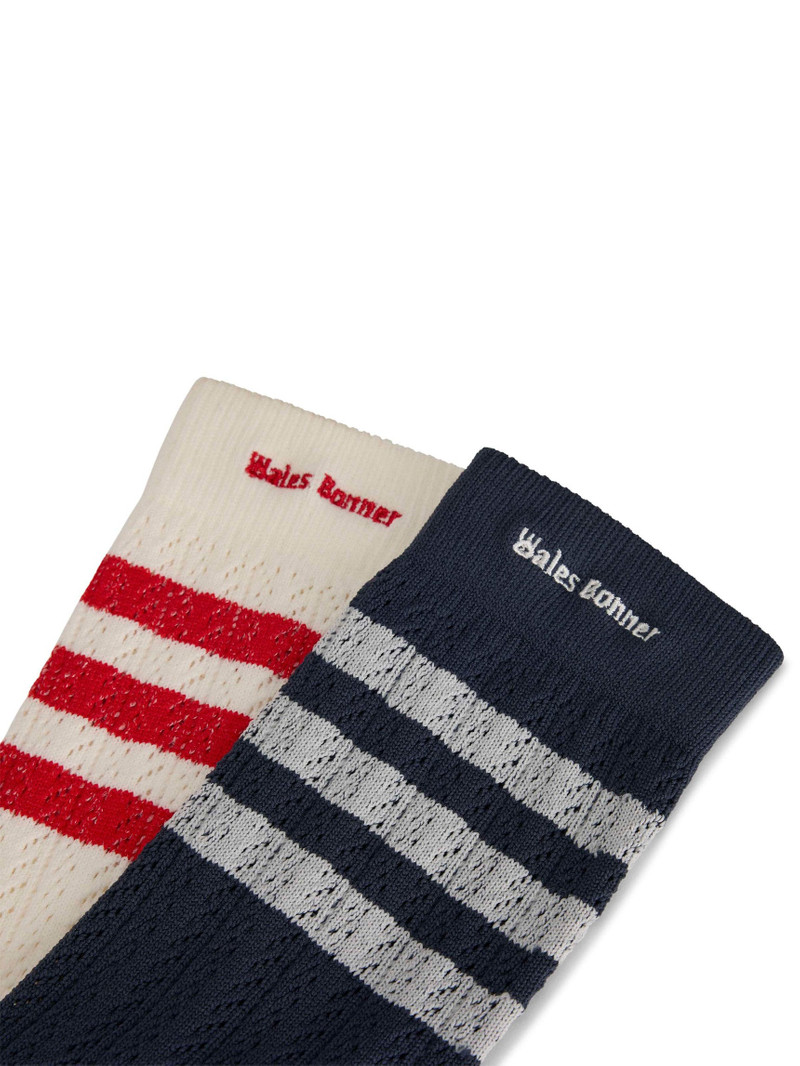adidas WB CREW HIGH SOCK - CREAM WHITE / NAVY outlook