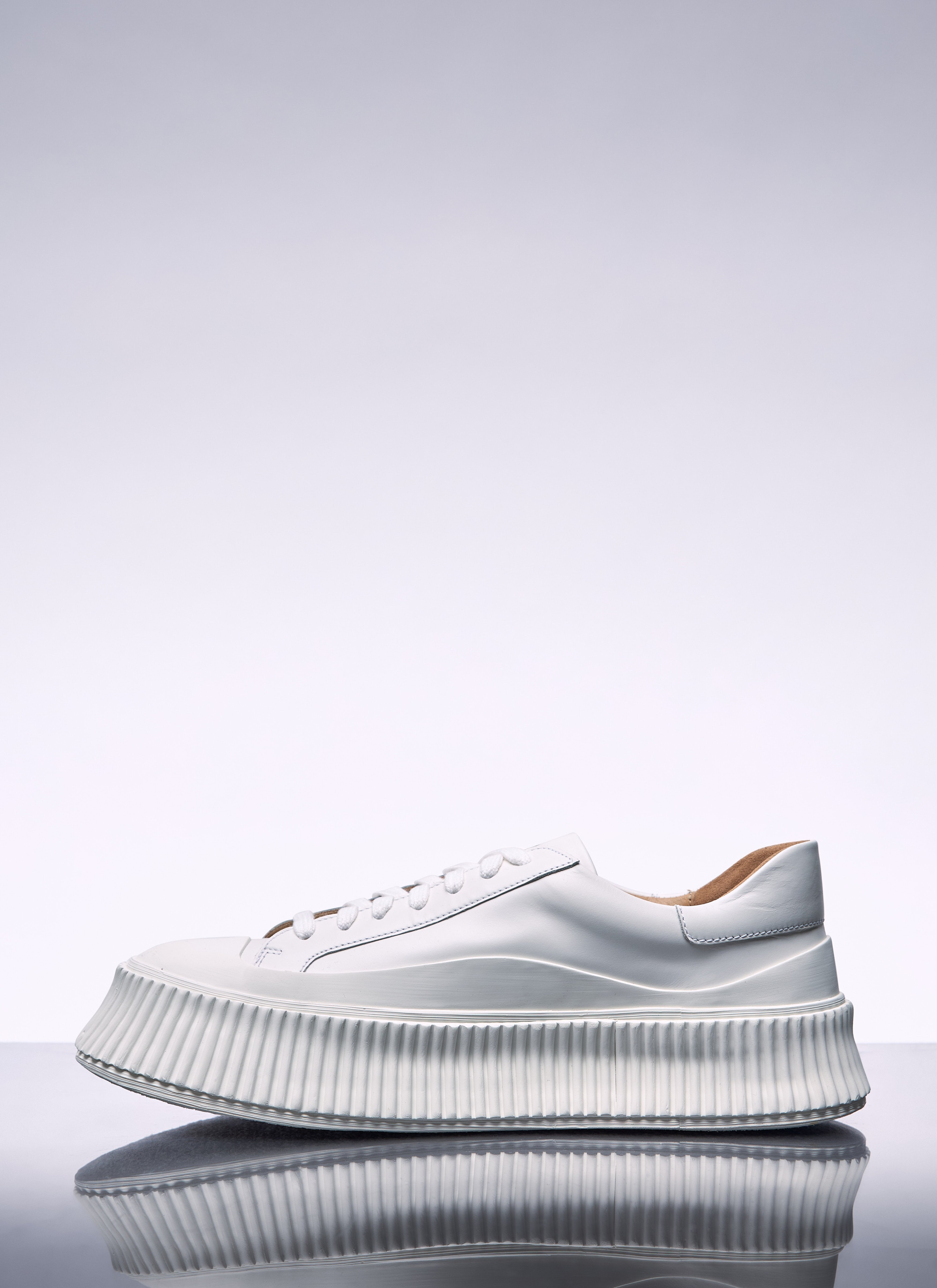 Jil Sander Women Leather Sneakers - 4