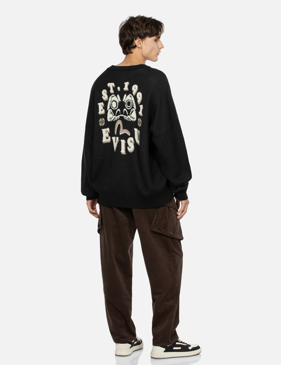 SEAGULL AND DARUMA INTARSIA RELAX FIT KNIT SWEATER - 3