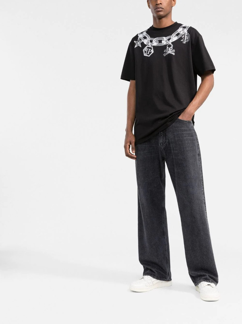 PHILIPP PLEIN necklace print T-shirt outlook