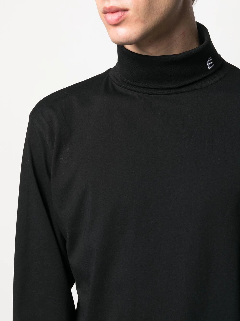 logo-embroidered roll neck sweatshirt - 5