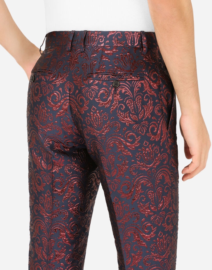 Ornamental lurex jacquard pants - 5