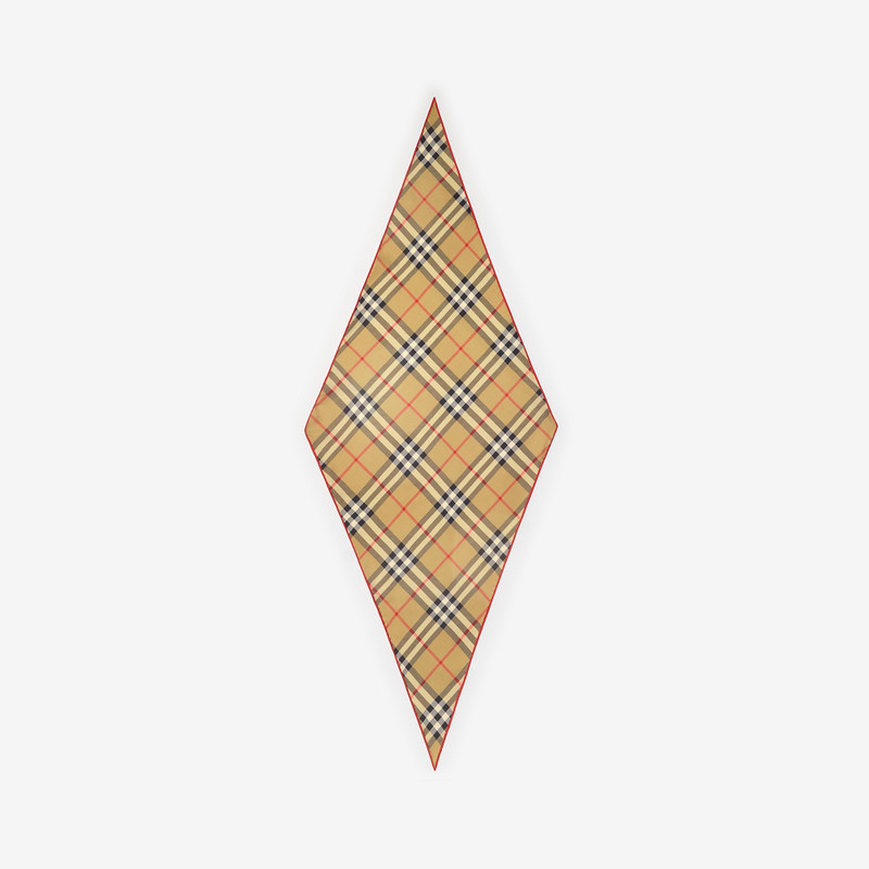 Check Silk Scarf 1