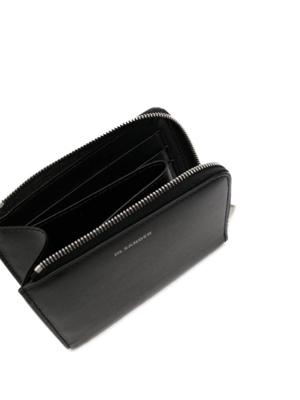logo-print leather wallet - 3