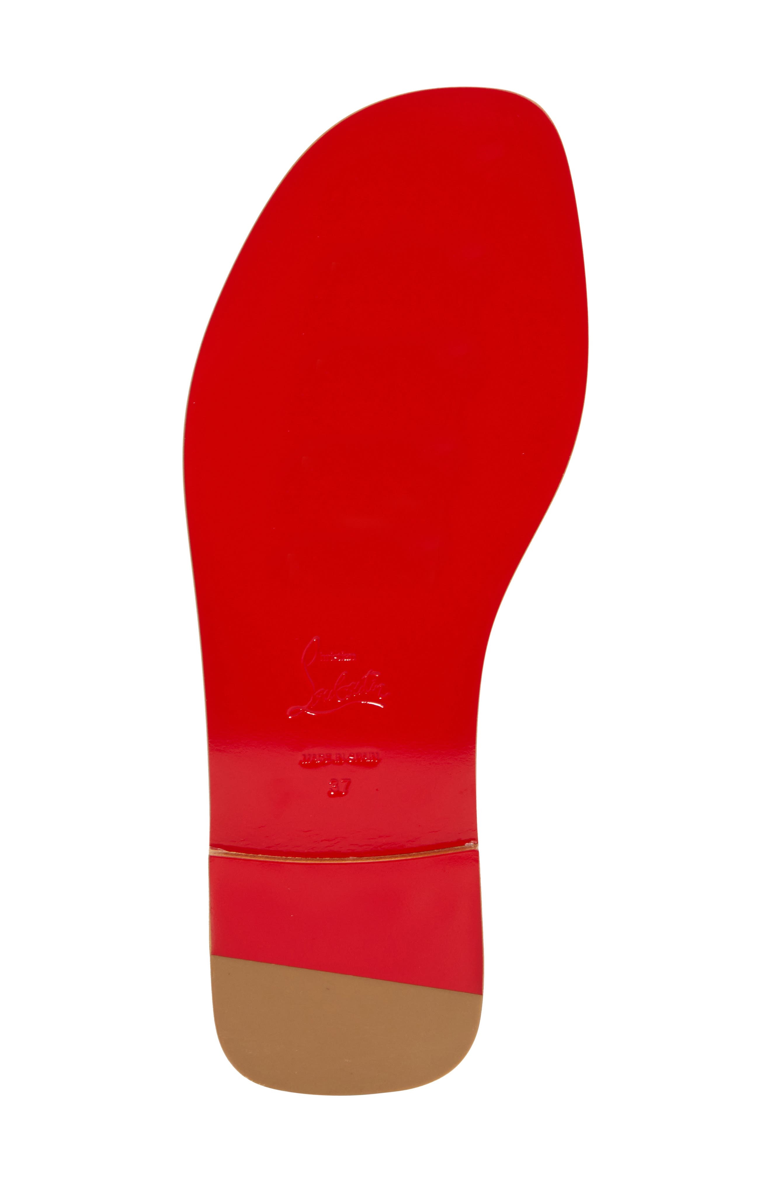 Christian Louboutin Chambelimule Donna Slide Sandal in Bianco/Craie at Nordstrom - 6