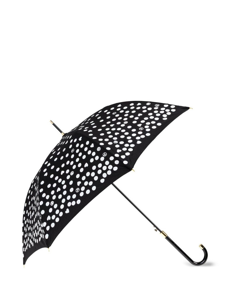 Moschino patterned umbrella outlook