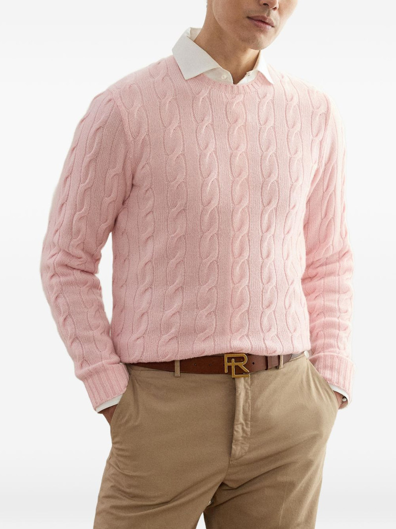 cable-knit crew-neck sweater 3
