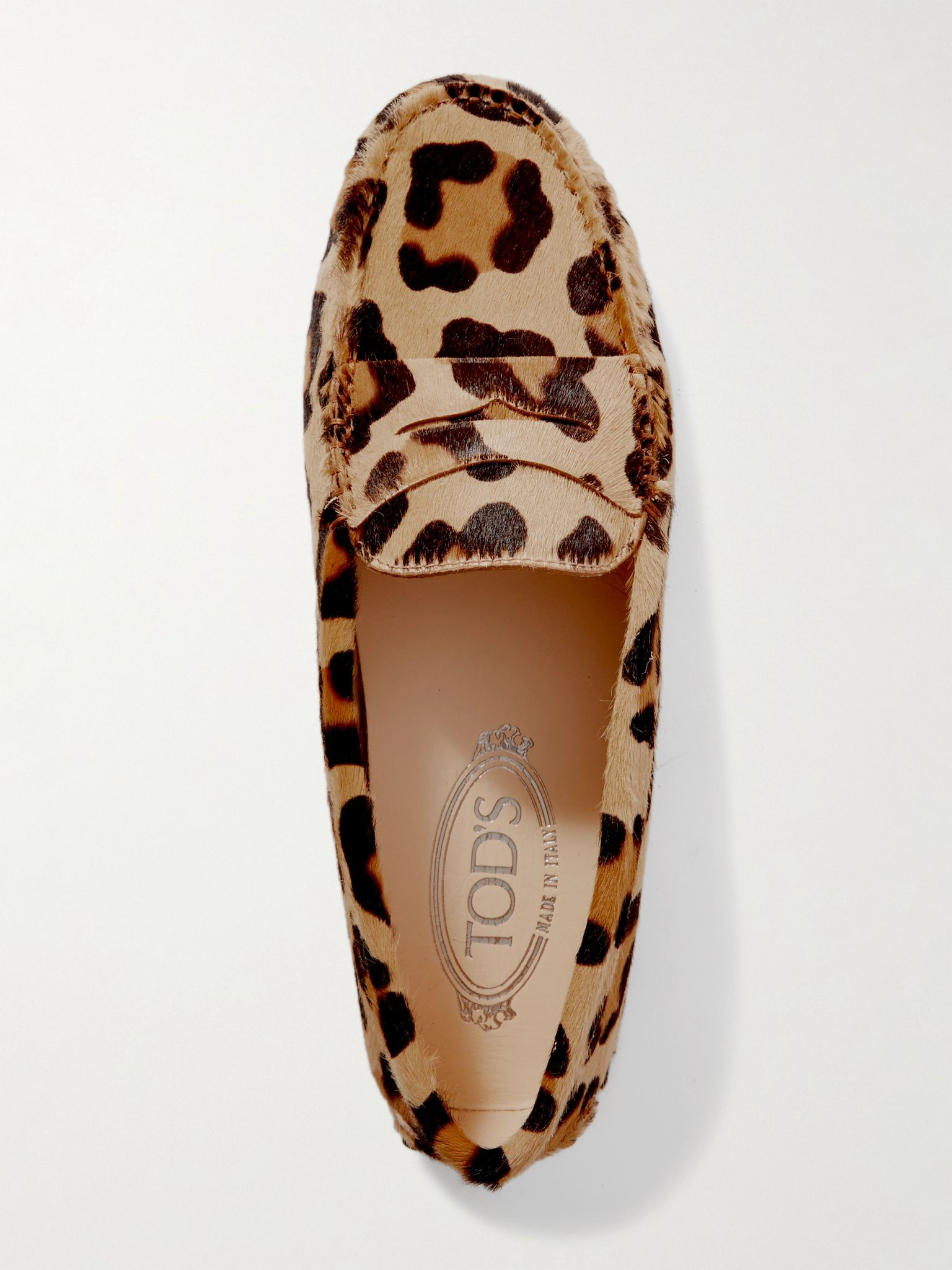 Gommino leopard-print calf hair loafers Leopard print - 5