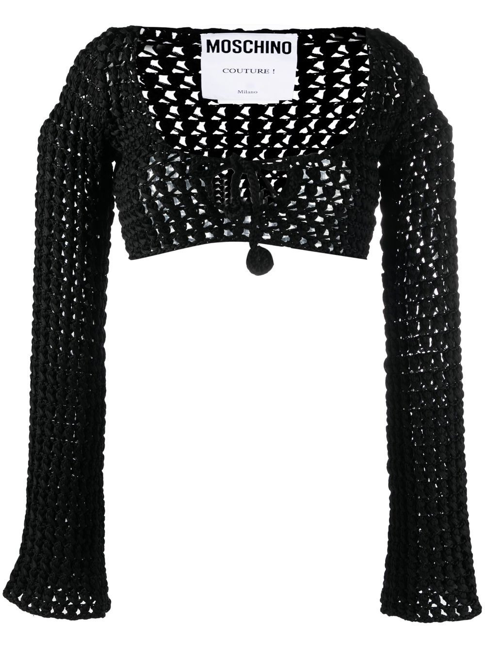 open-knit cropped top - 1