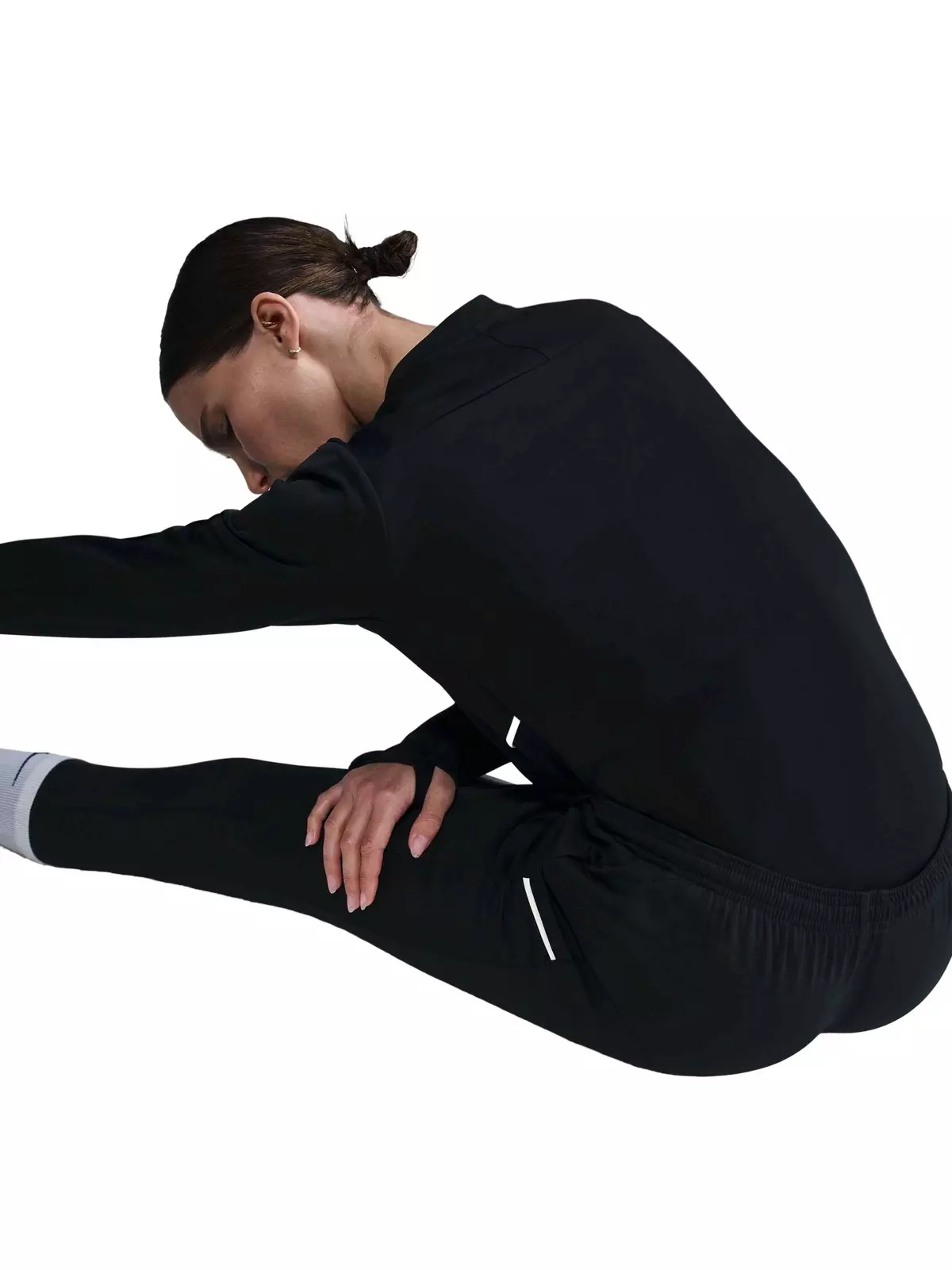 Women's Dri-FIT Crew-Neck Long-Sleeve Soccer Top-Black - 2