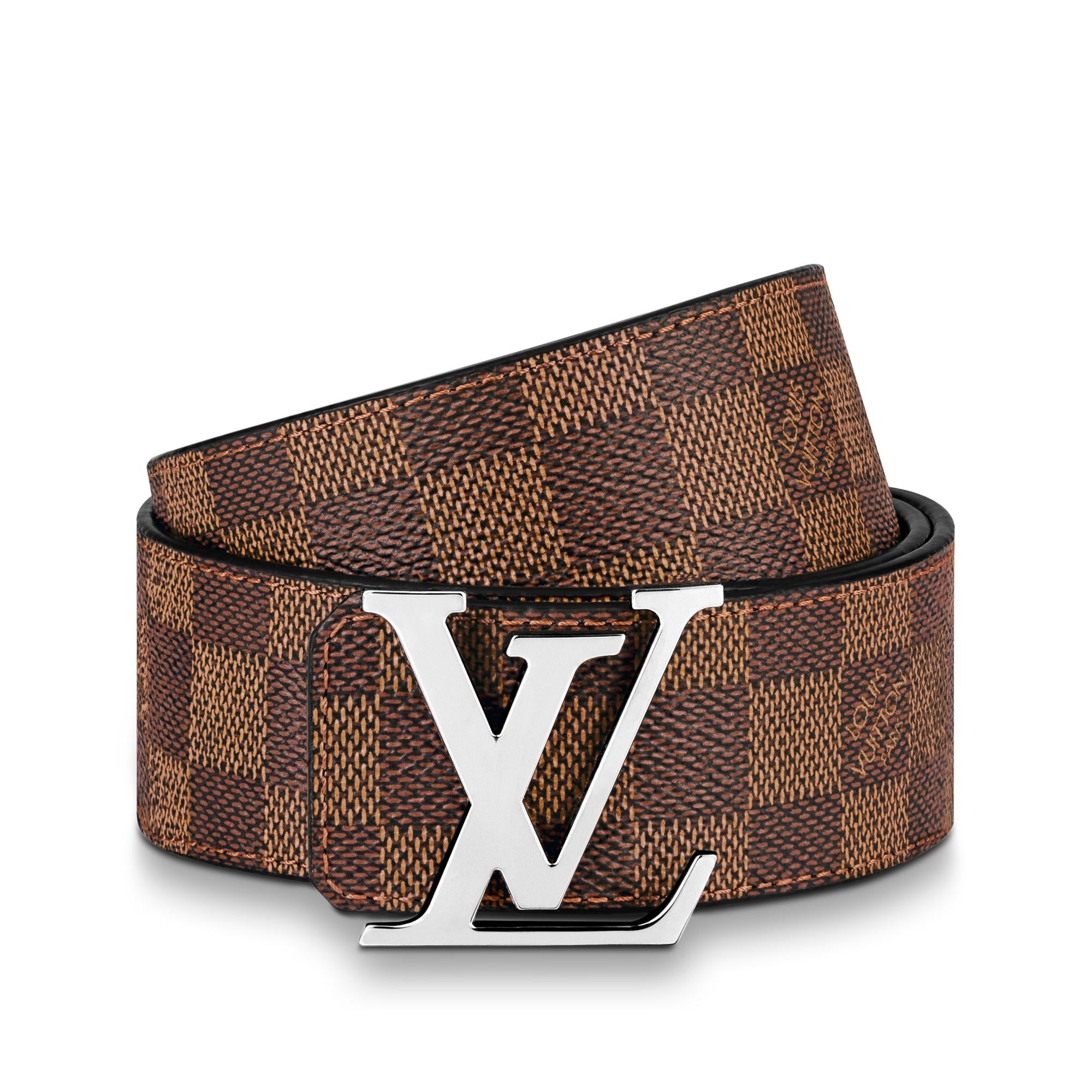 LOUIS VUITTON ホワイトレザーベルト Outlet Louis Vuitton M0158U White LV Initiales 40mm