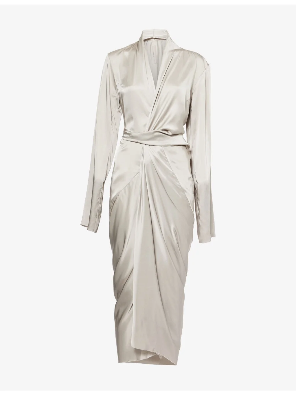 Wrap V-Neck Woven Midi Dress - 1