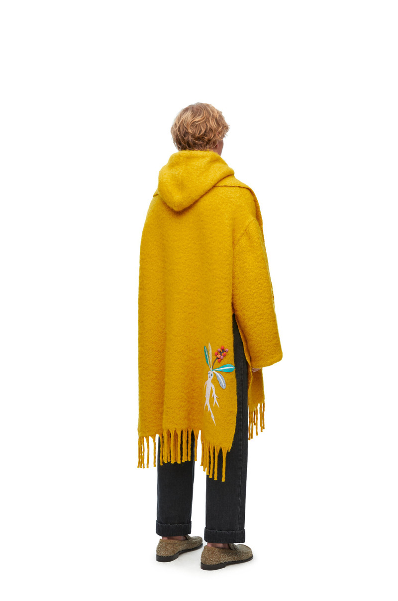 Scarf coat in wool and mohair 4