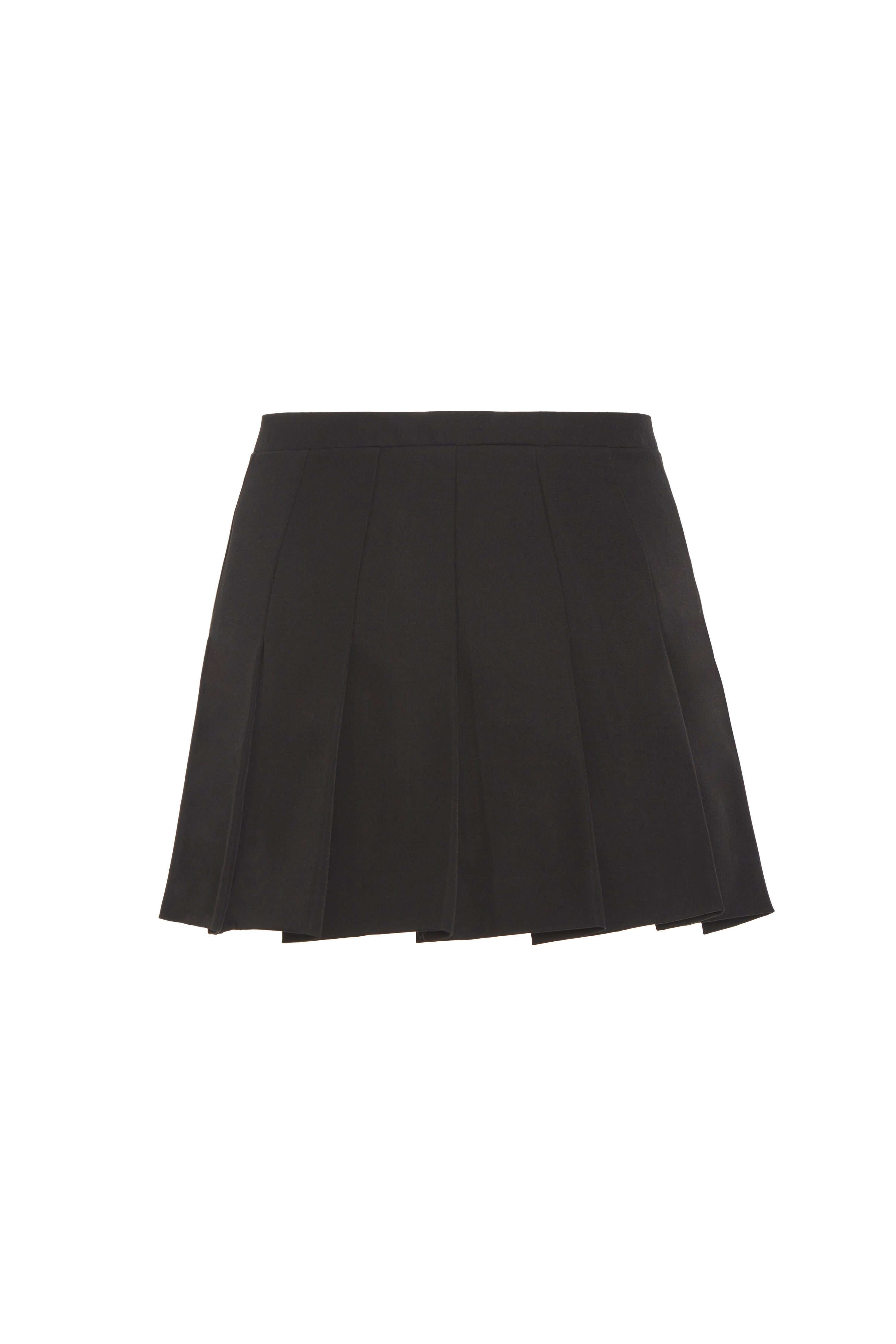STRETCH WOOL MINI SKIRT WITH BUCKLES - 2