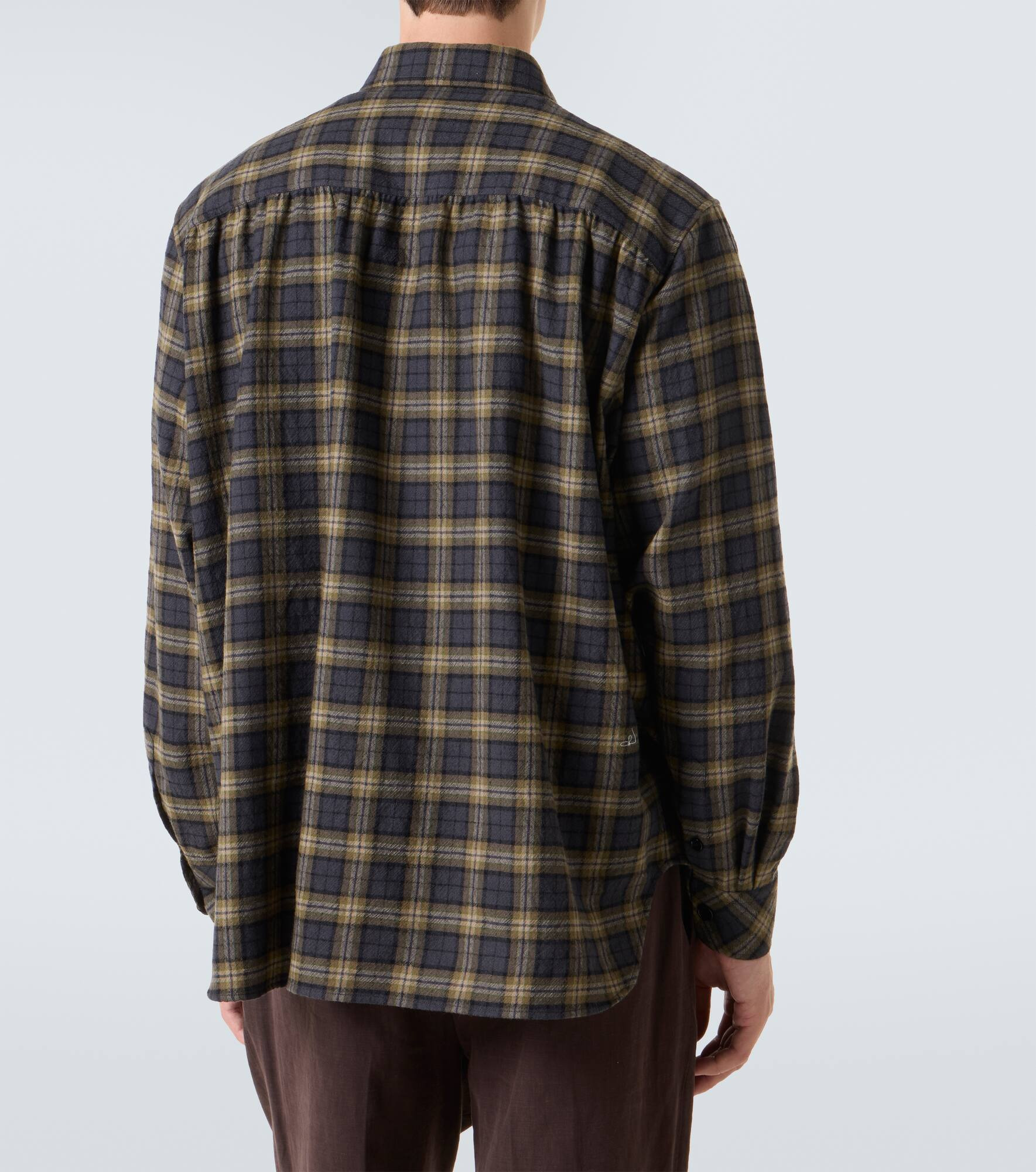 Checked wool overshirt - 4