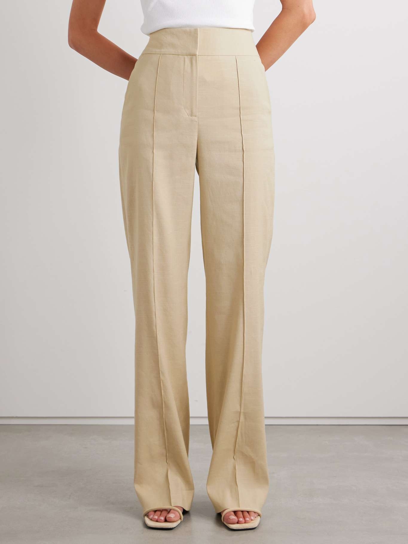 Cruz linen-blend wide-leg pants - 3