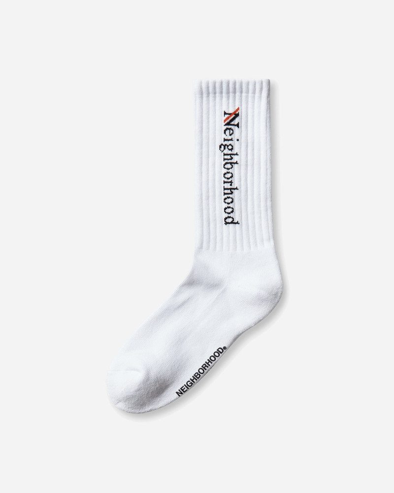 NEIGHBORHOOD Logo Socks White outlook